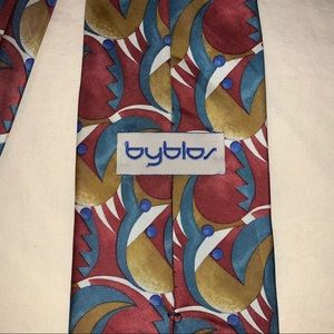 Byblos Abstract Print Silk Neck Tie